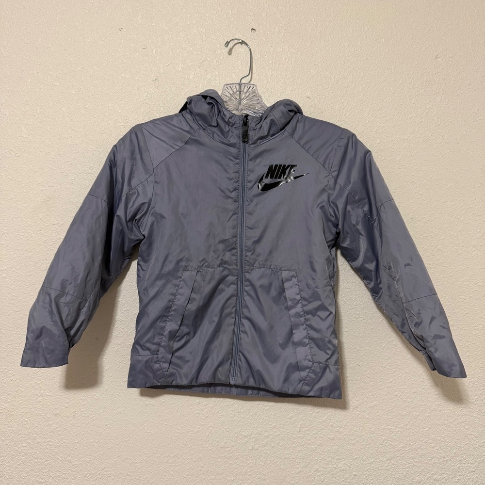 Nike Glacier Grey Frost Hooded Water Repel Jacket Coat Boys‎ 7 - 86C531-G48
